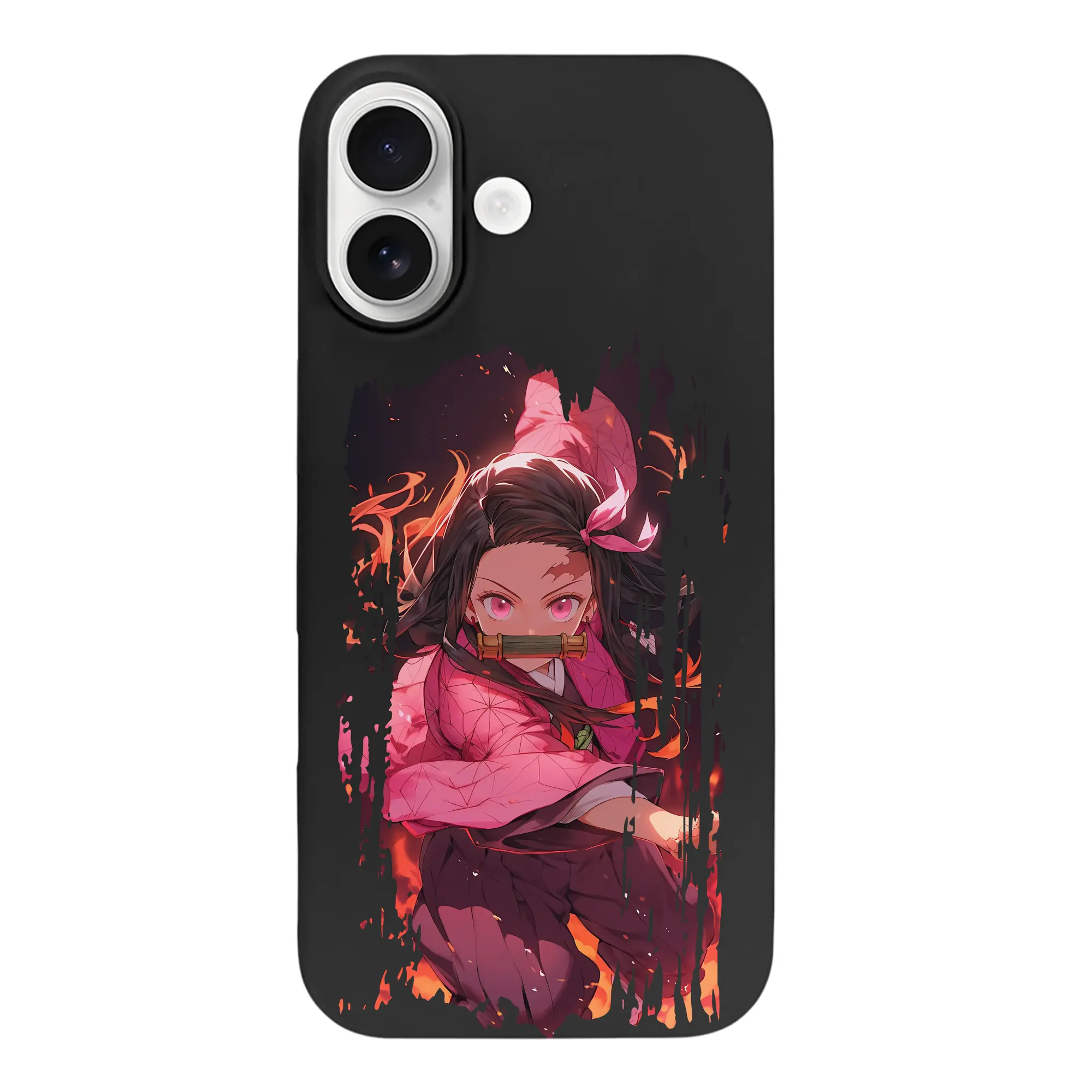 鬼滅の刃 グッズ,竈門 禰豆子 - iPhone 17 シリーズ シリコンケース 薄型 耐衝撃 指紋防止 ソフトタッチカバー 精密フィット 傷防止 保護ケース iPhone 17/17 Air/17 Pro/17 Pro Max 対応